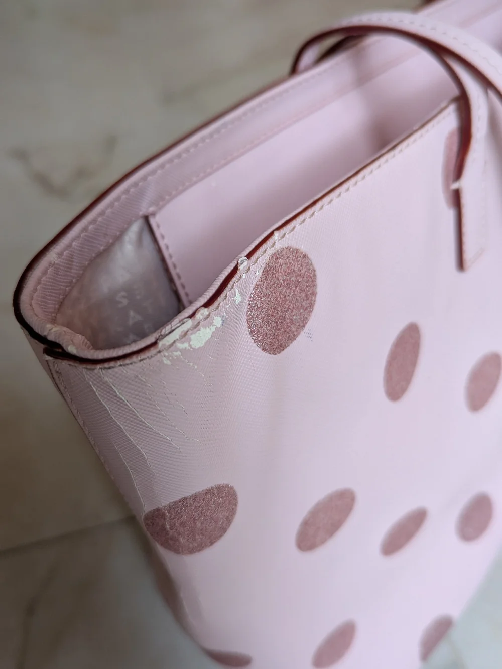 Kate Spade | Haven Lane Hani Plum Dawn Glitter Polka Dots Tote
